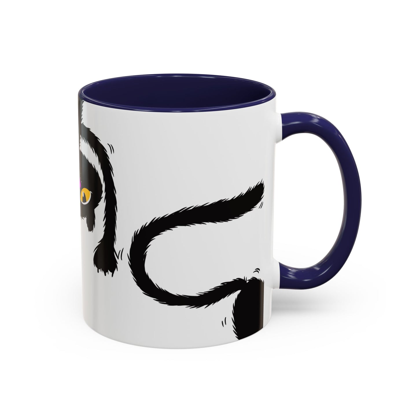 Coffee Mug - Three Black Cats Comic Style Design