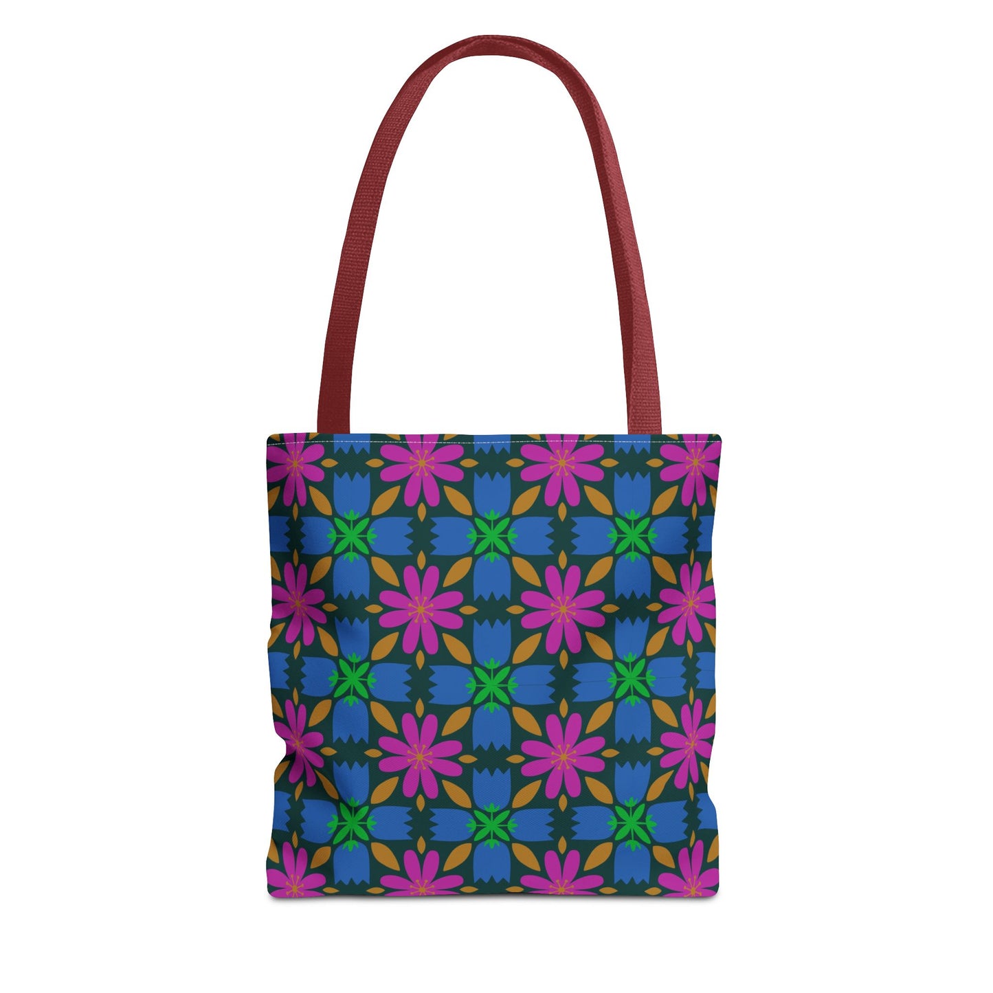 Floral Tote Bag - 70s Inspired Pattern