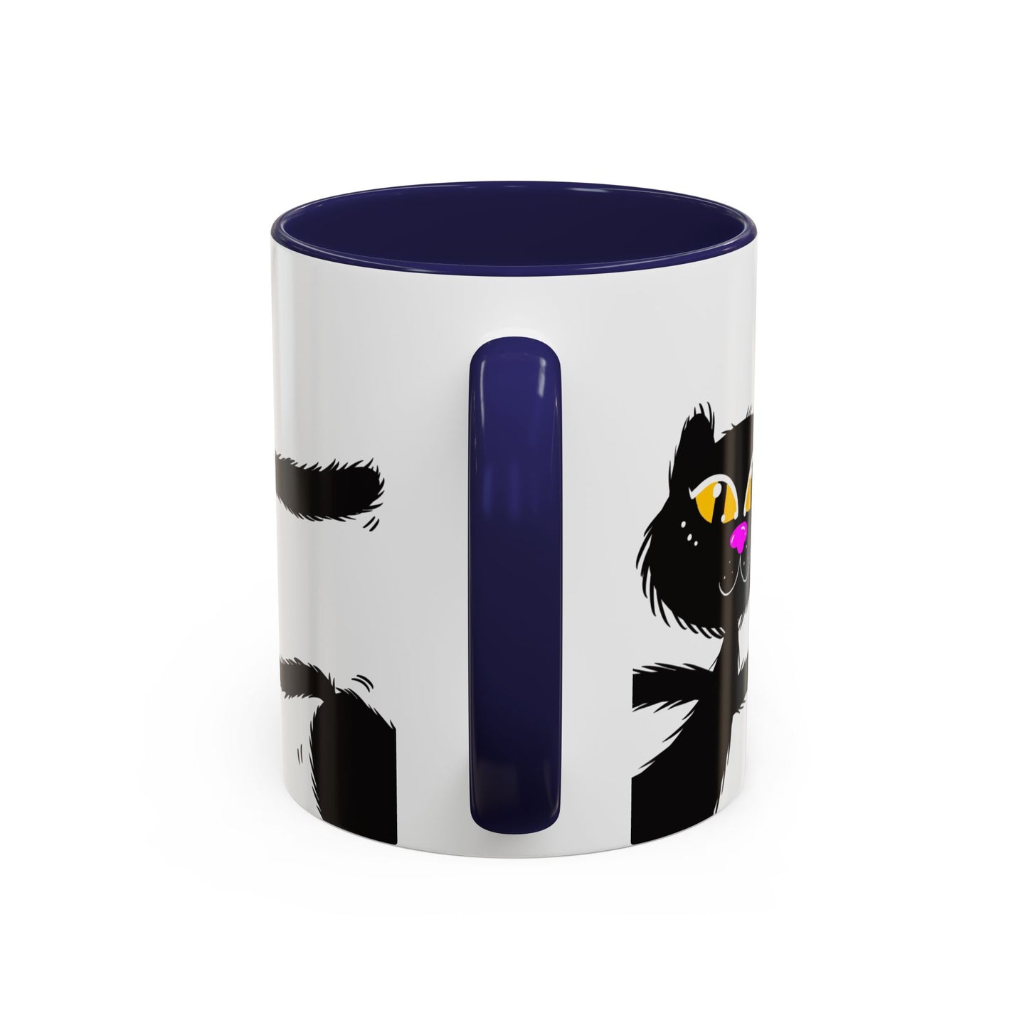 Coffee Mug - Three Black Cats Comic Style Design