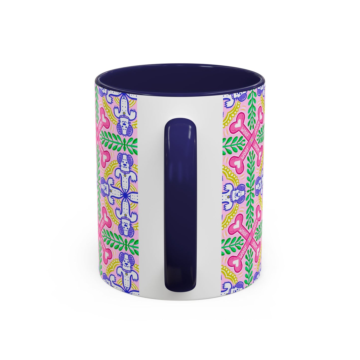 Mug - Dog Theme Repeat Pattern Accent Coffee Mug (11, 15oz)