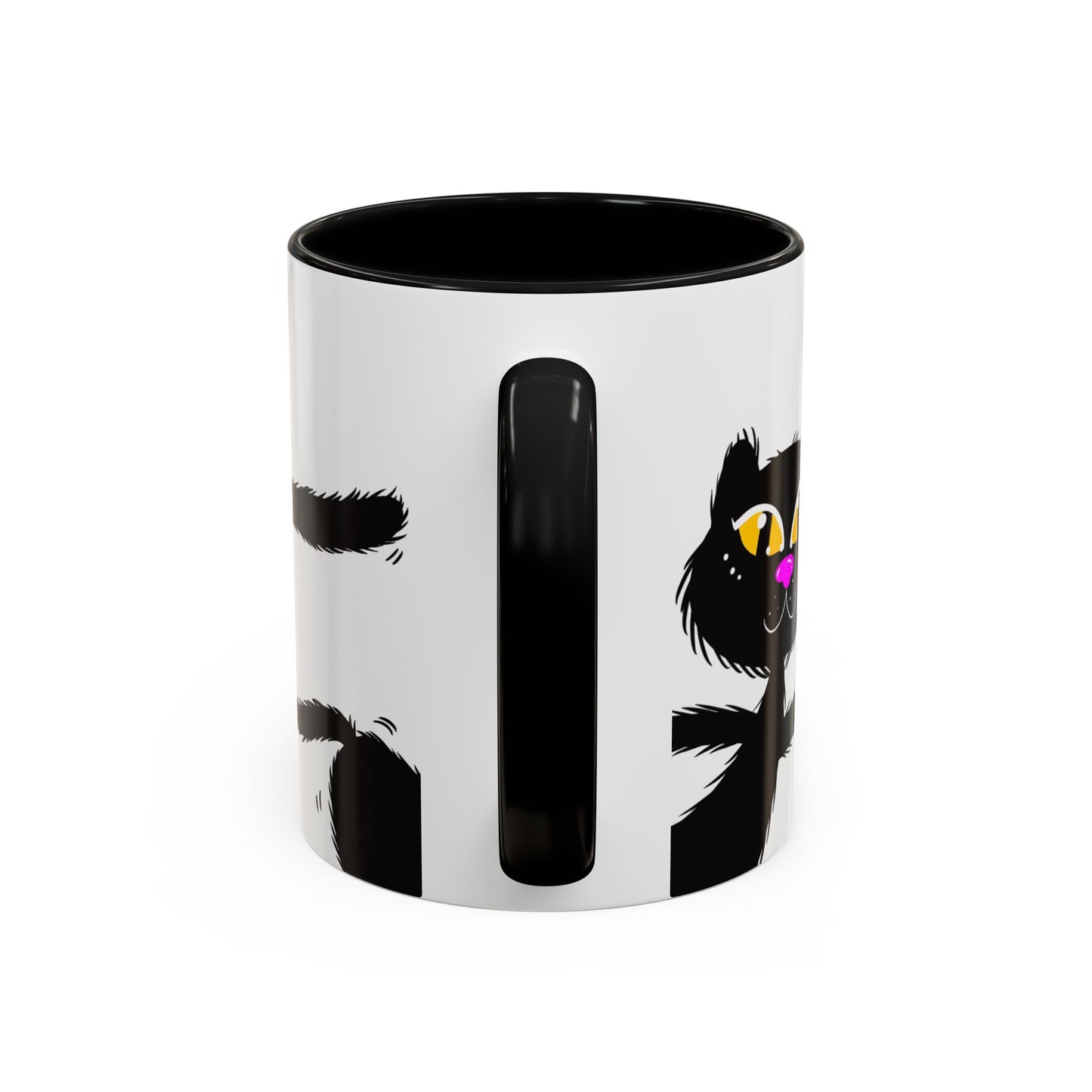 Coffee Mug - Three Black Cats Comic Style Design