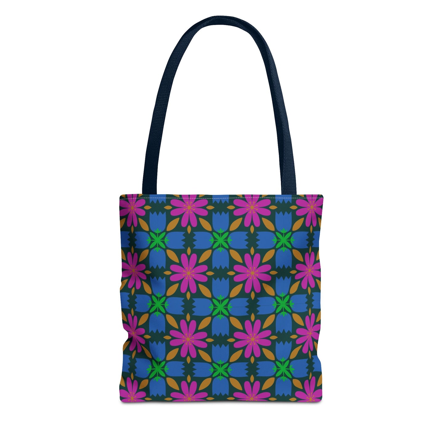 Floral Tote Bag - 70s Inspired Pattern