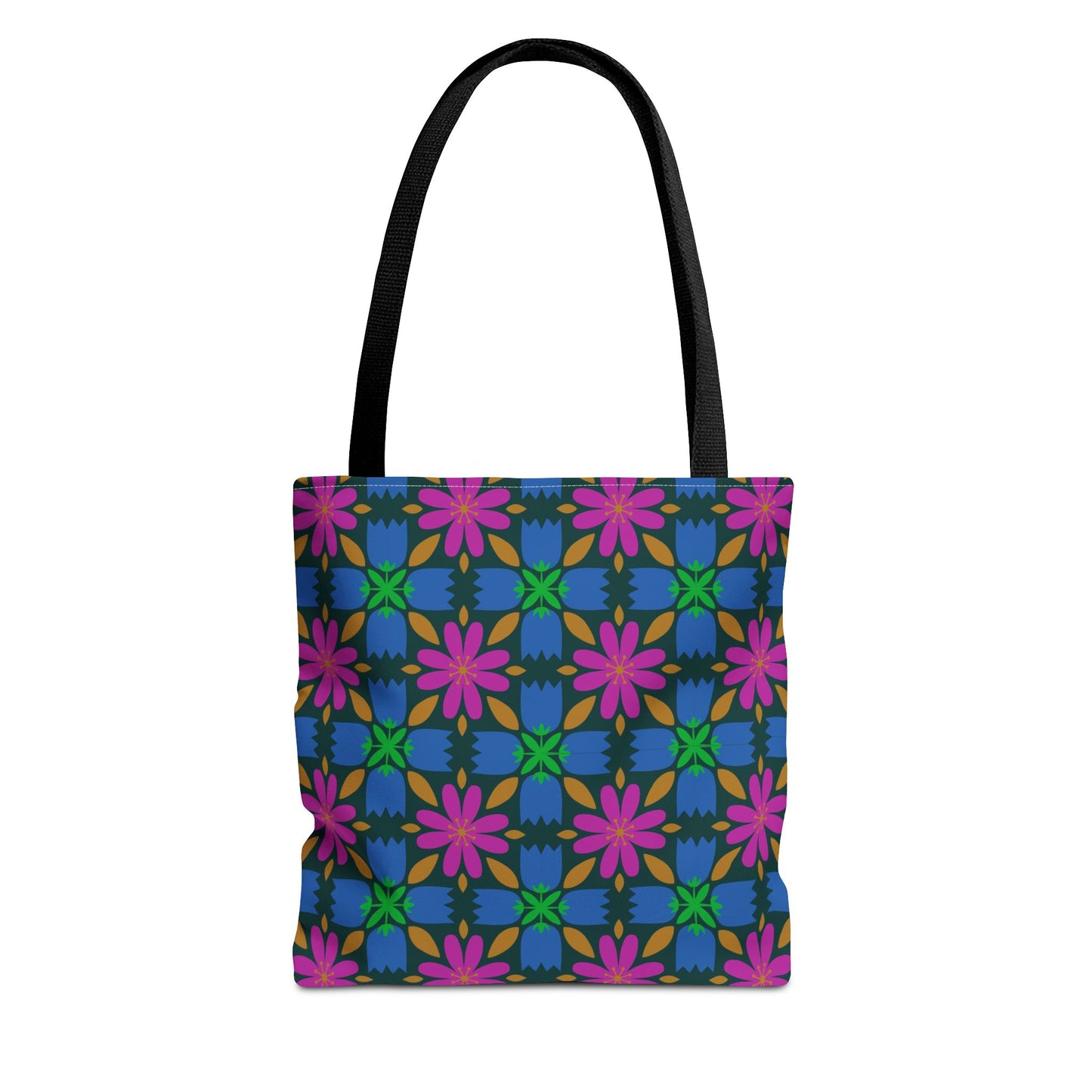 Floral Tote Bag - 70s Inspired Pattern