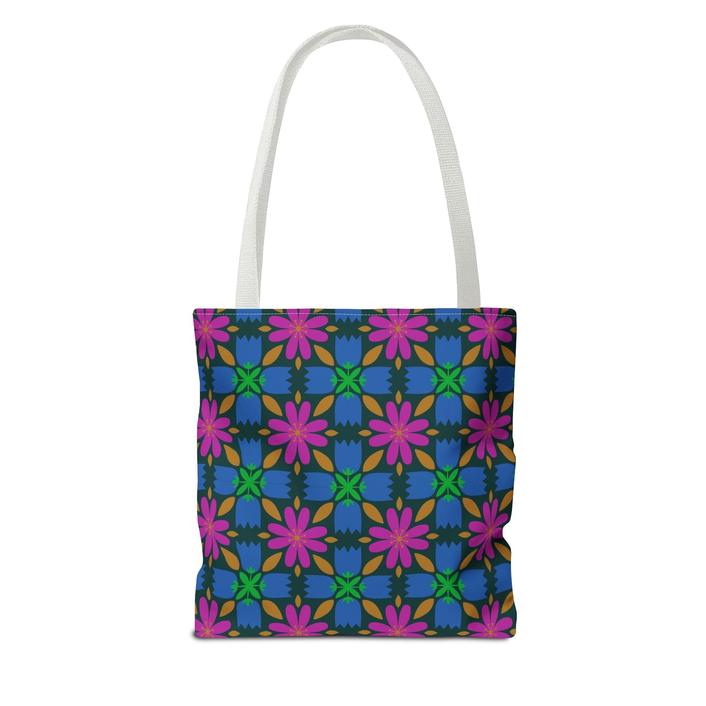 Floral Tote Bag - 70s Inspired Pattern