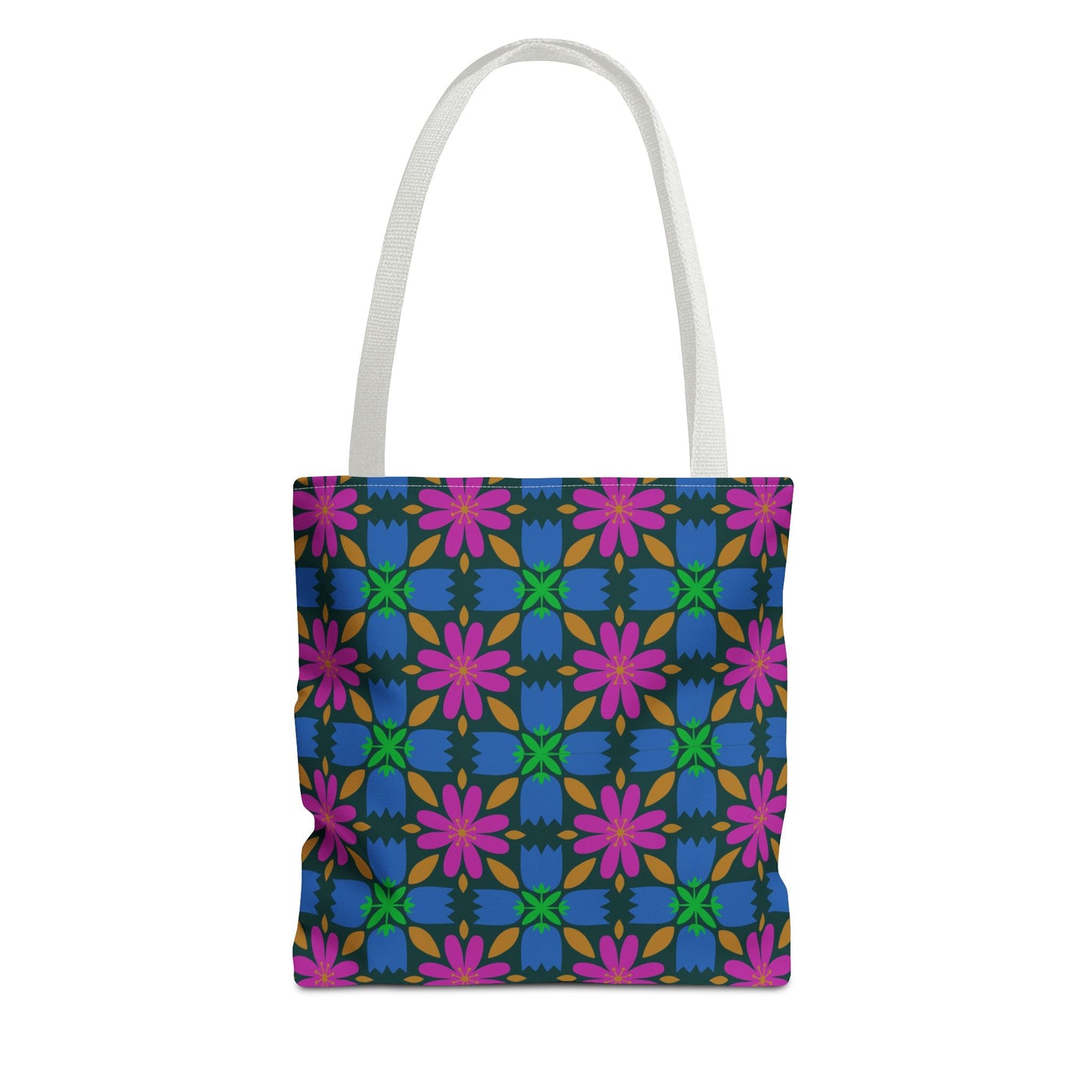 Floral Tote Bag - 70s Inspired Pattern