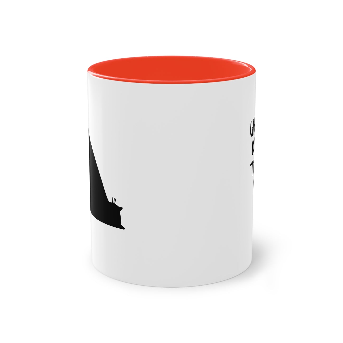 Mug - Funny Sleeping Black Cat 'When in Doubt, Take a Nap"