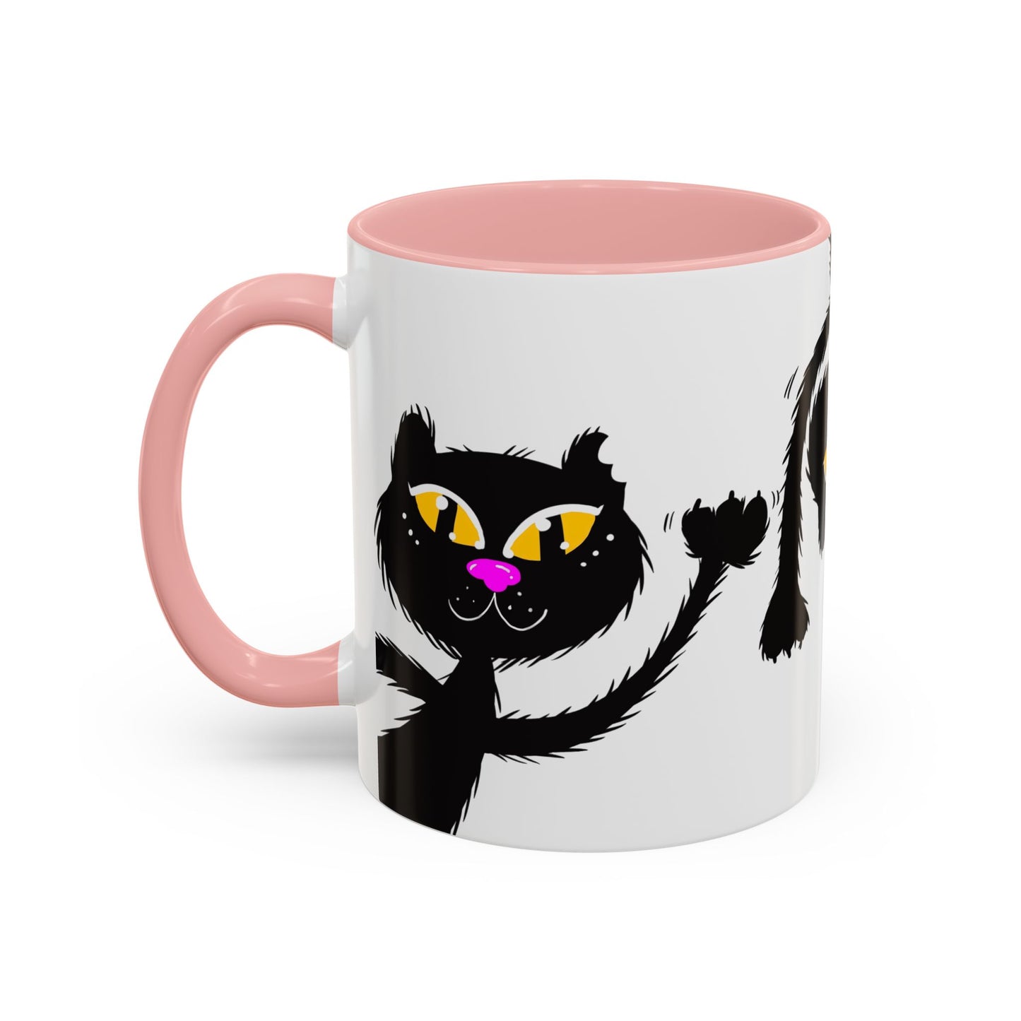 Coffee Mug - Three Black Cats Comic Style Design