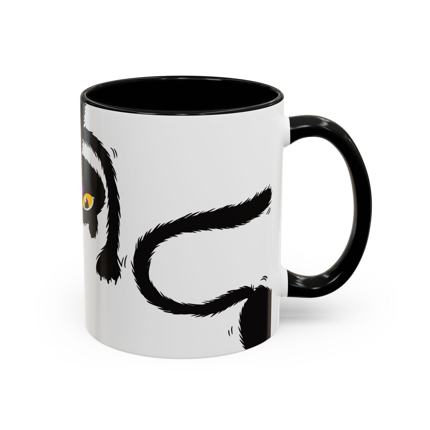 Coffee Mug - Three Black Cats Comic Style Design