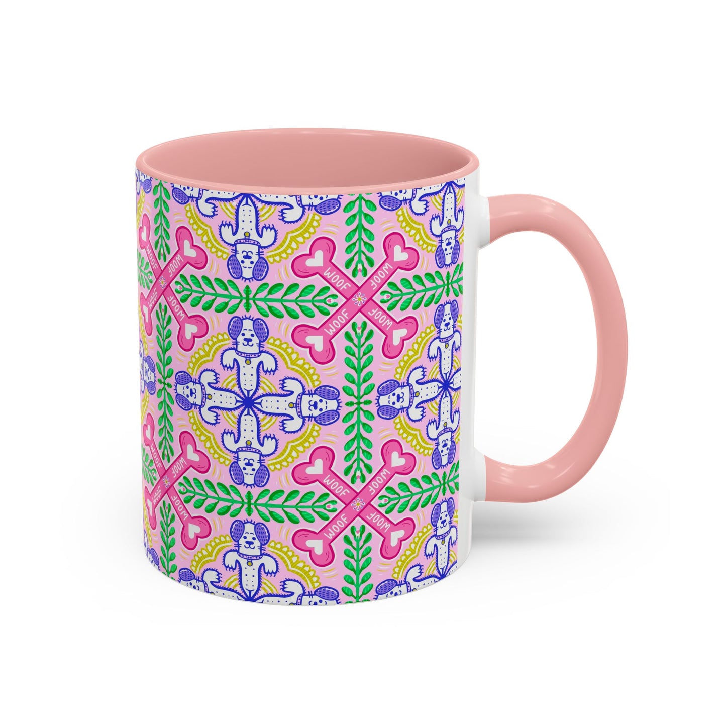 Mug - Dog Theme Repeat Pattern Accent Coffee Mug (11, 15oz)