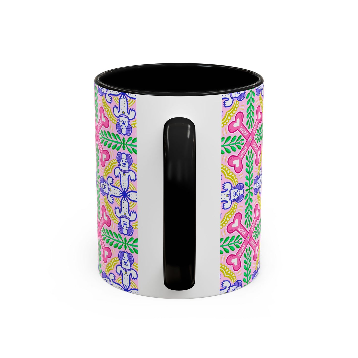 Mug - Dog Theme Repeat Pattern Accent Coffee Mug (11, 15oz)