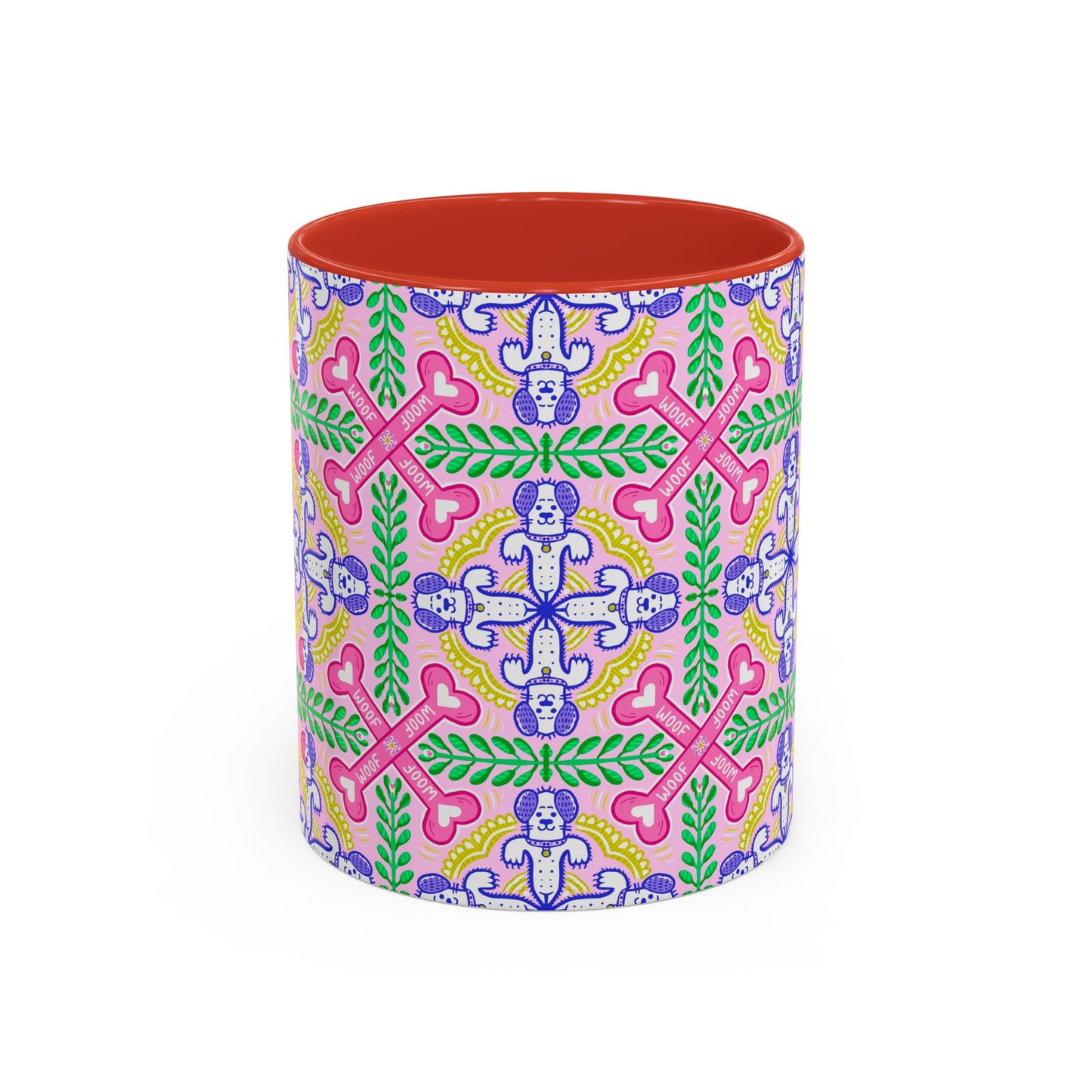 Mug - Dog Theme Repeat Pattern Accent Coffee Mug (11, 15oz)