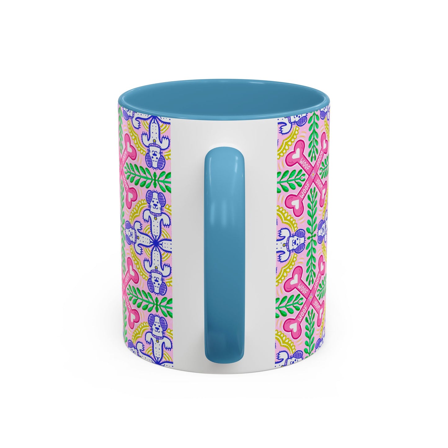 Mug - Dog Theme Repeat Pattern Accent Coffee Mug (11, 15oz)