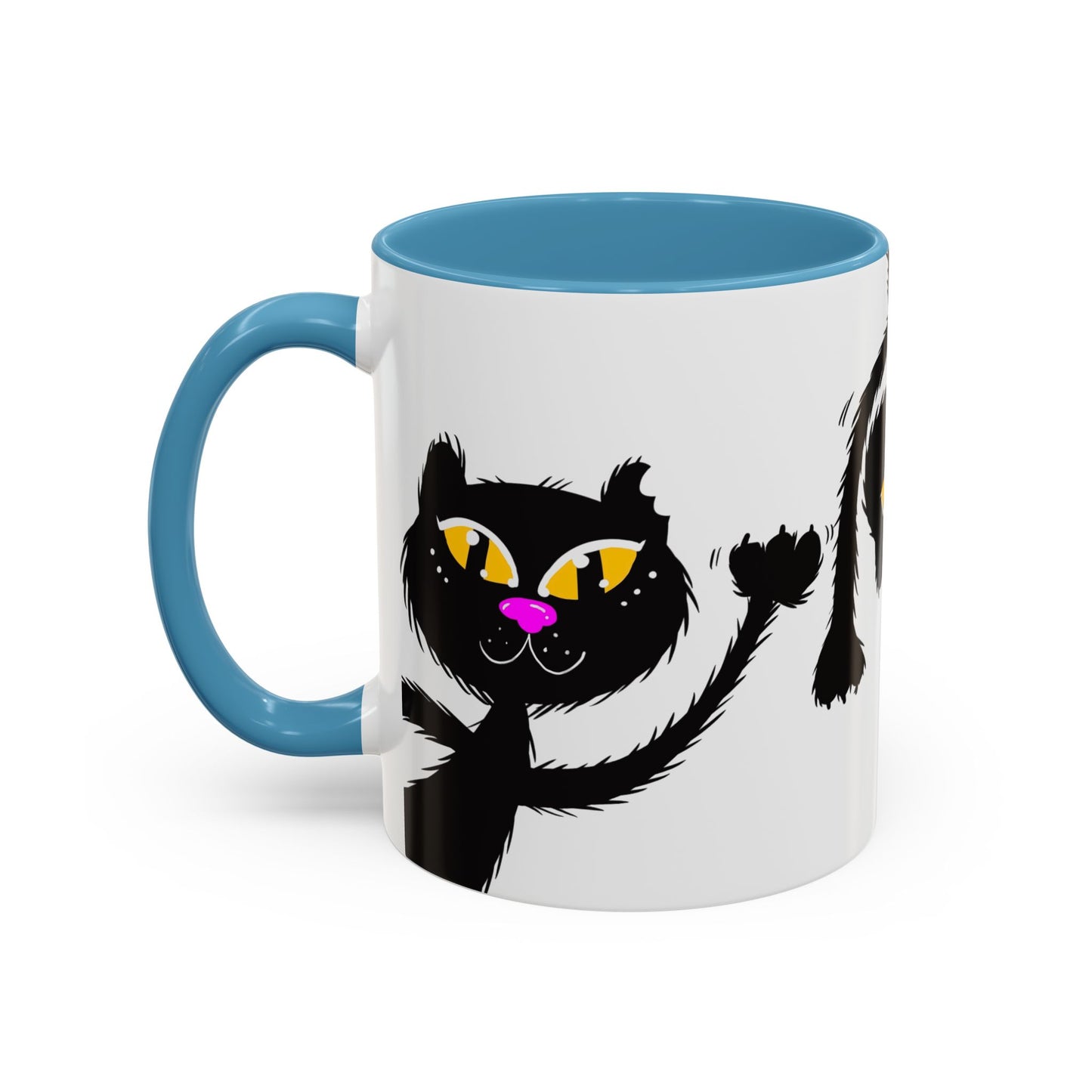 Coffee Mug - Three Black Cats Comic Style Design