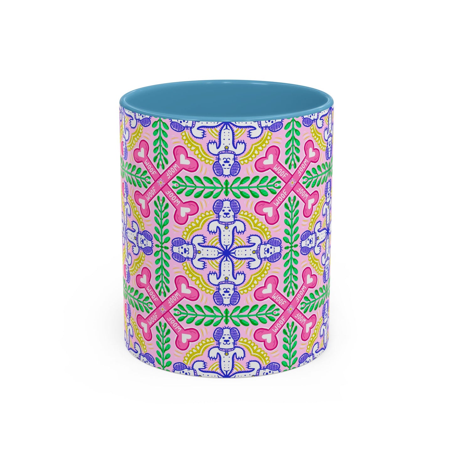 Mug - Dog Theme Repeat Pattern Accent Coffee Mug (11, 15oz)