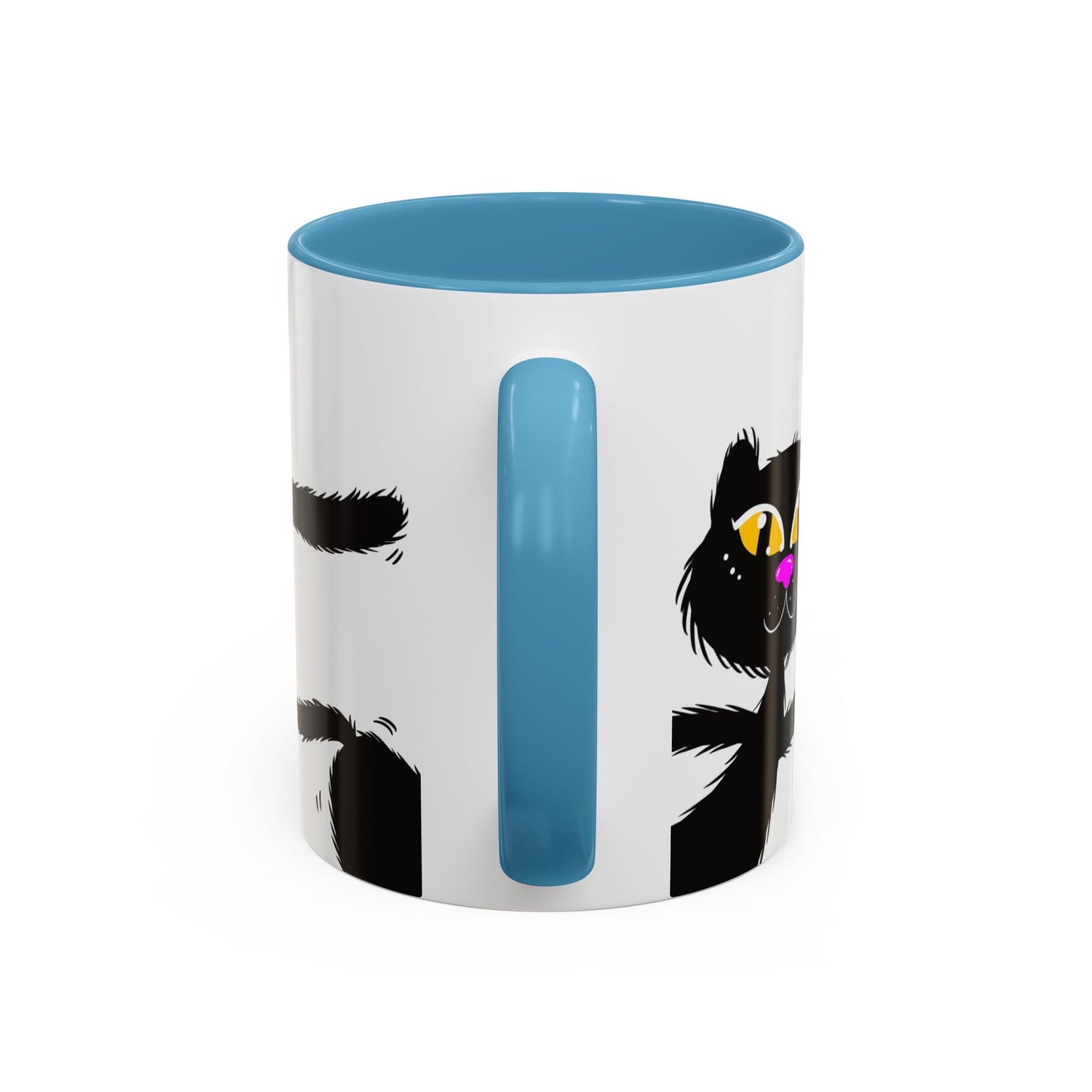 Coffee Mug - Three Black Cats Comic Style Design