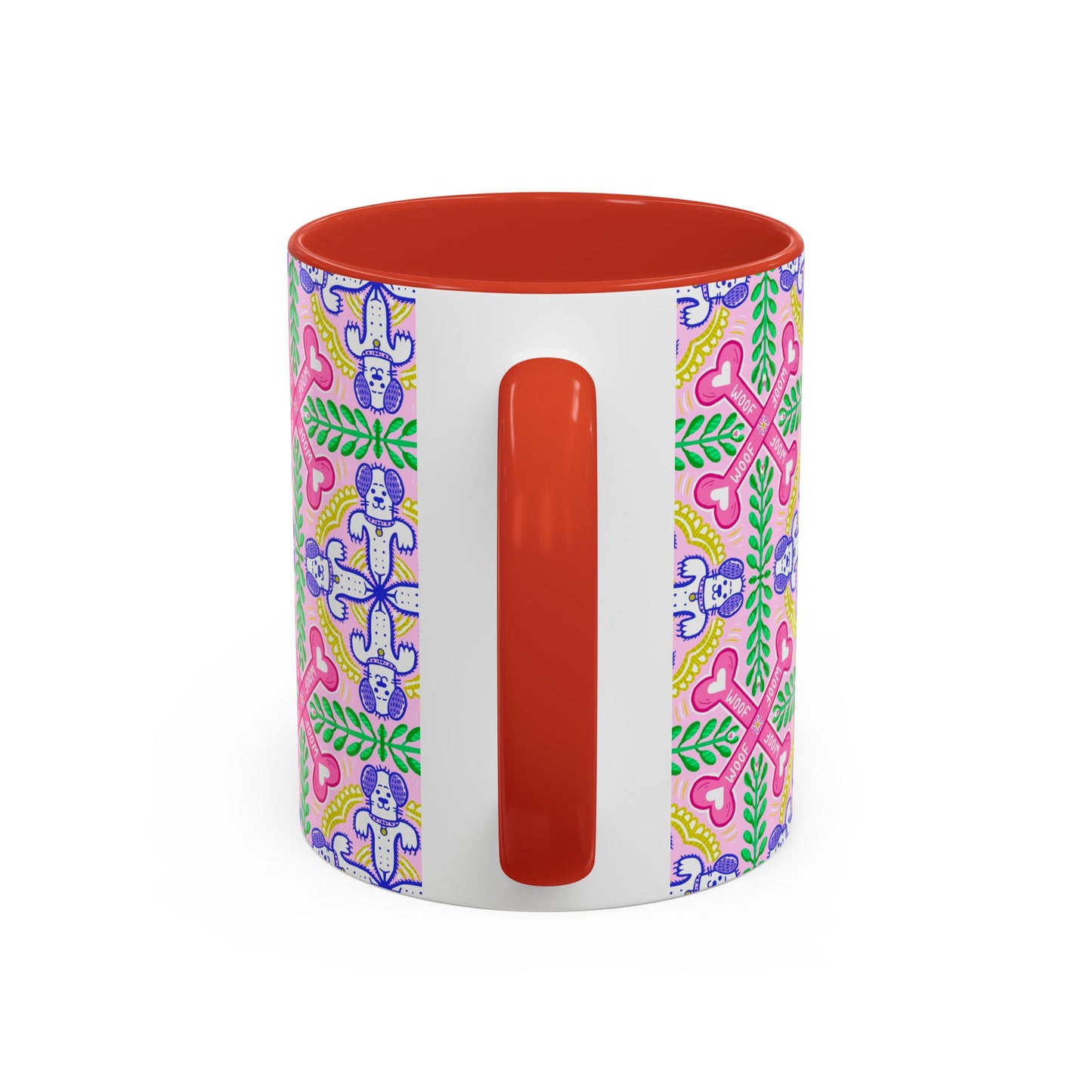 Mug - Dog Theme Repeat Pattern Accent Coffee Mug (11, 15oz)