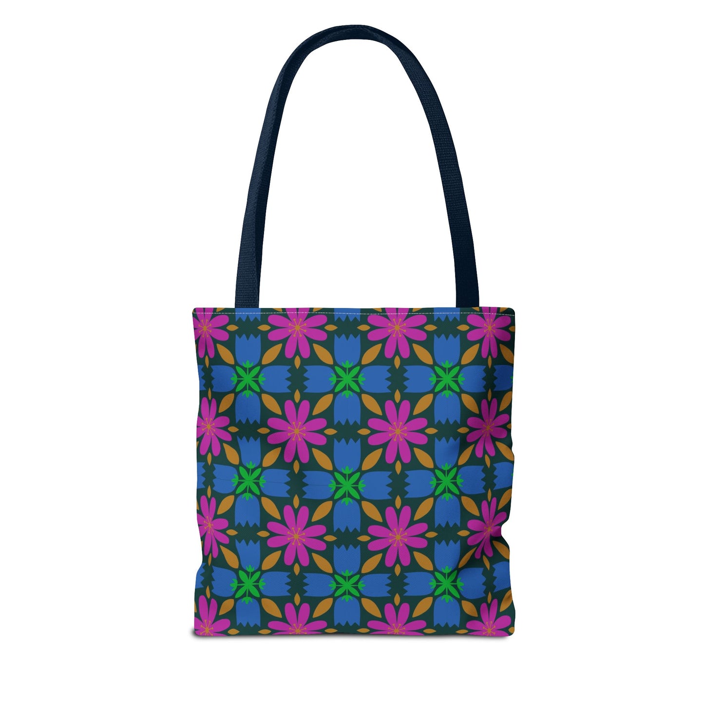 Floral Tote Bag - 70s Inspired Pattern